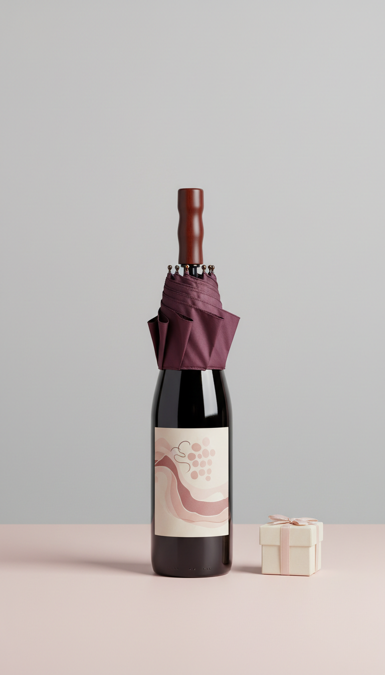 Rosé Label Compact Umbrella